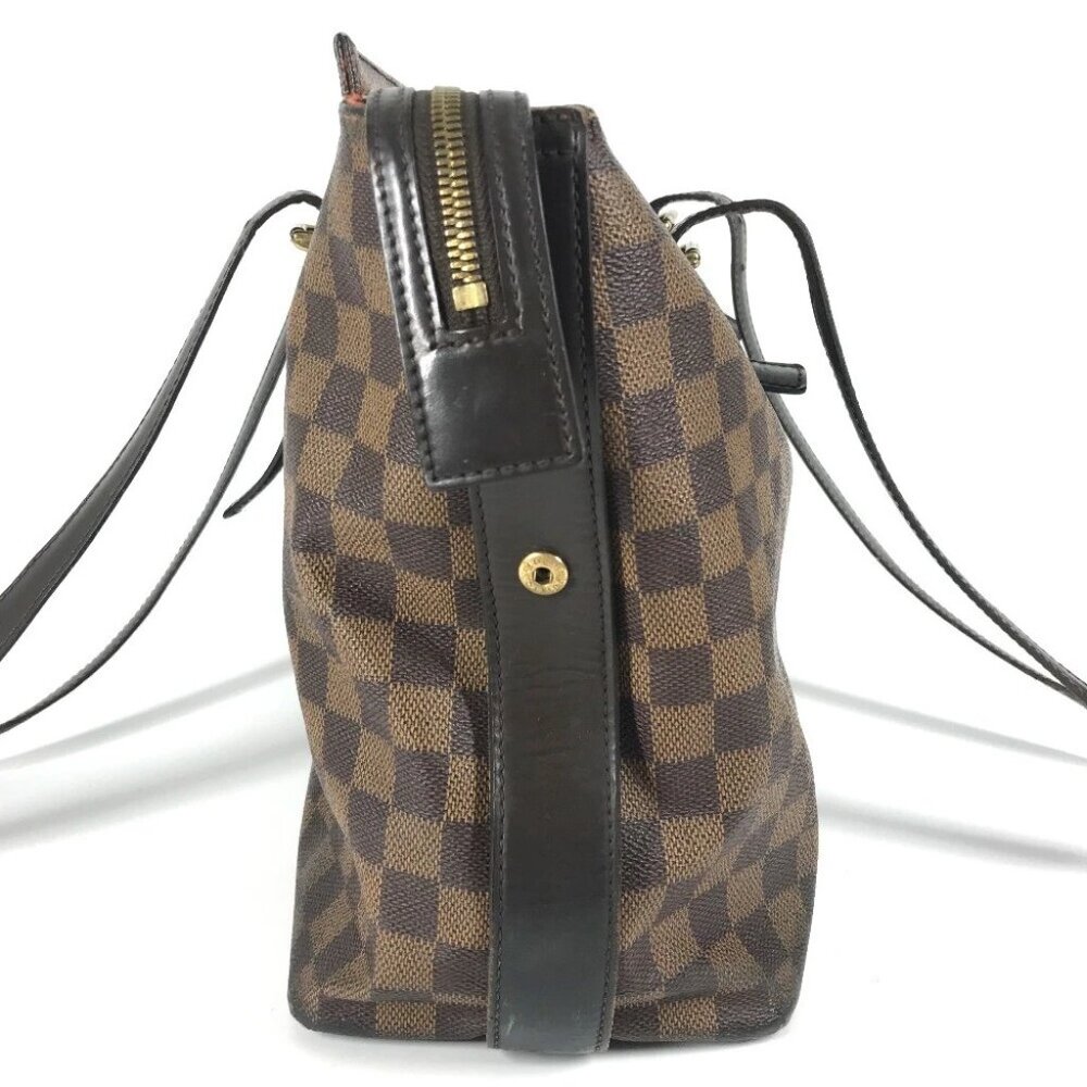 LOUIS VUITTON Damier Chelsea Tote Bag Shoulder Bag Canvas Ebene Brown - Picture 4 of 16